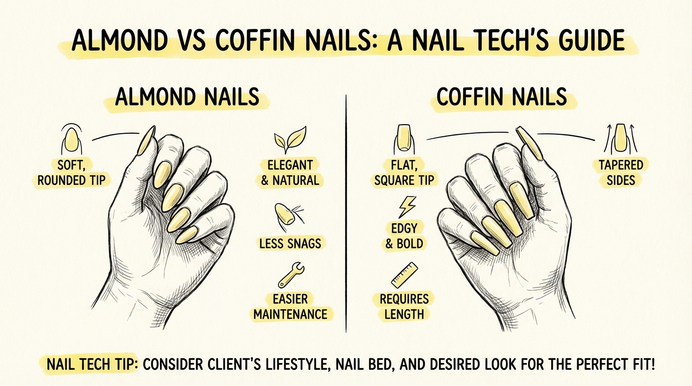 Almond vs Coffin Nails: A Nail Tech's Guide to Picking the Right Shape