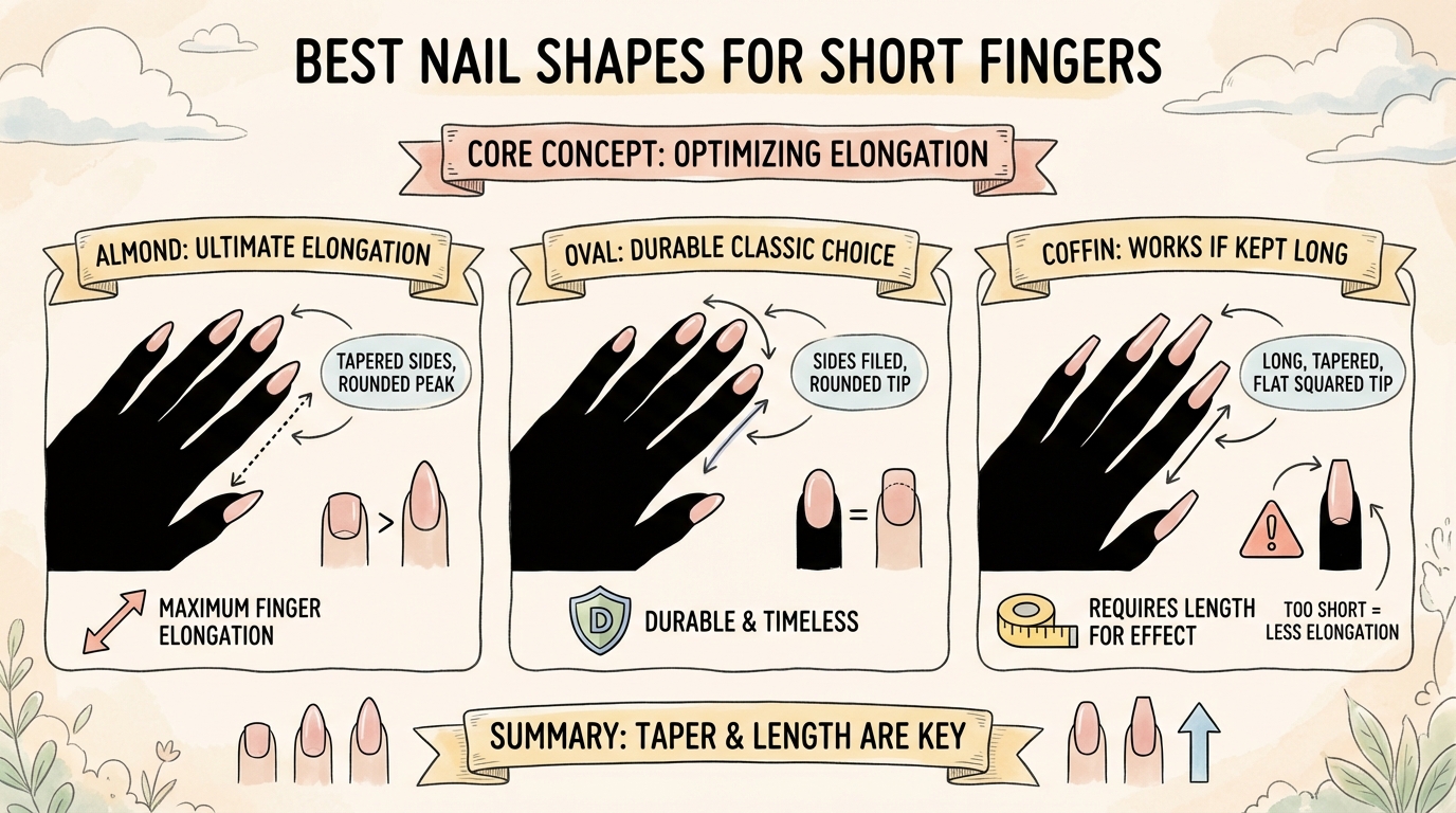 The Best Nail Shapes for Short Fingers