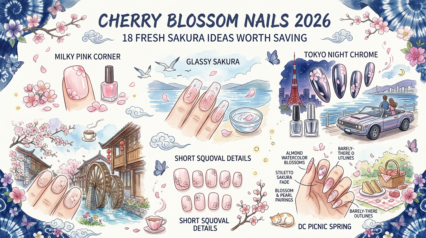 18 Cherry Blossom Nail Ideas Worth Saving