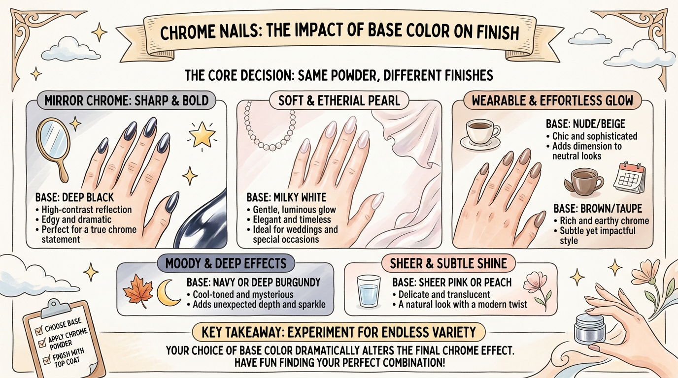 How Base Color Changes the Chrome Result