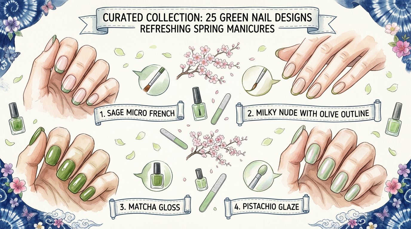 25 Green Nail Designs Worth Saving