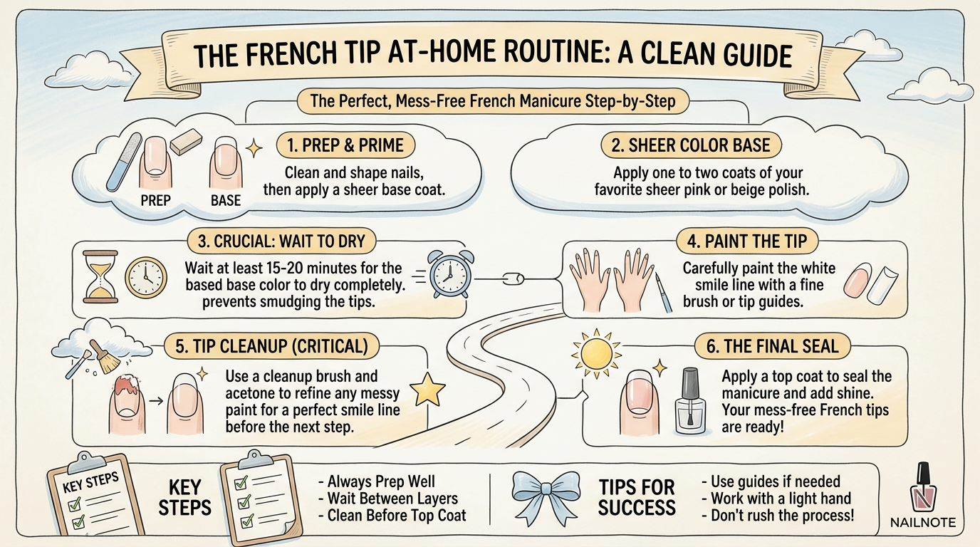 The Step-by-Step French Tip Routine