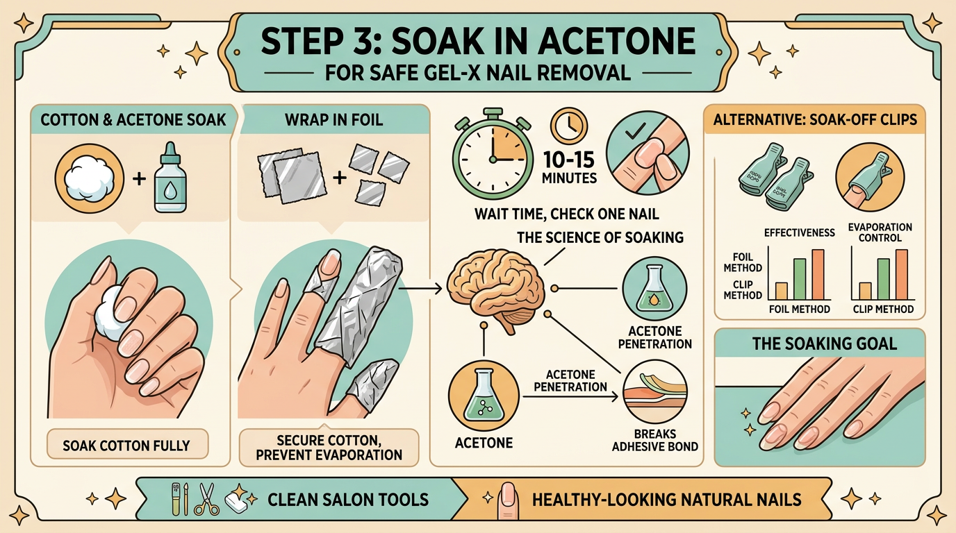 Step 3: Soak in Acetone