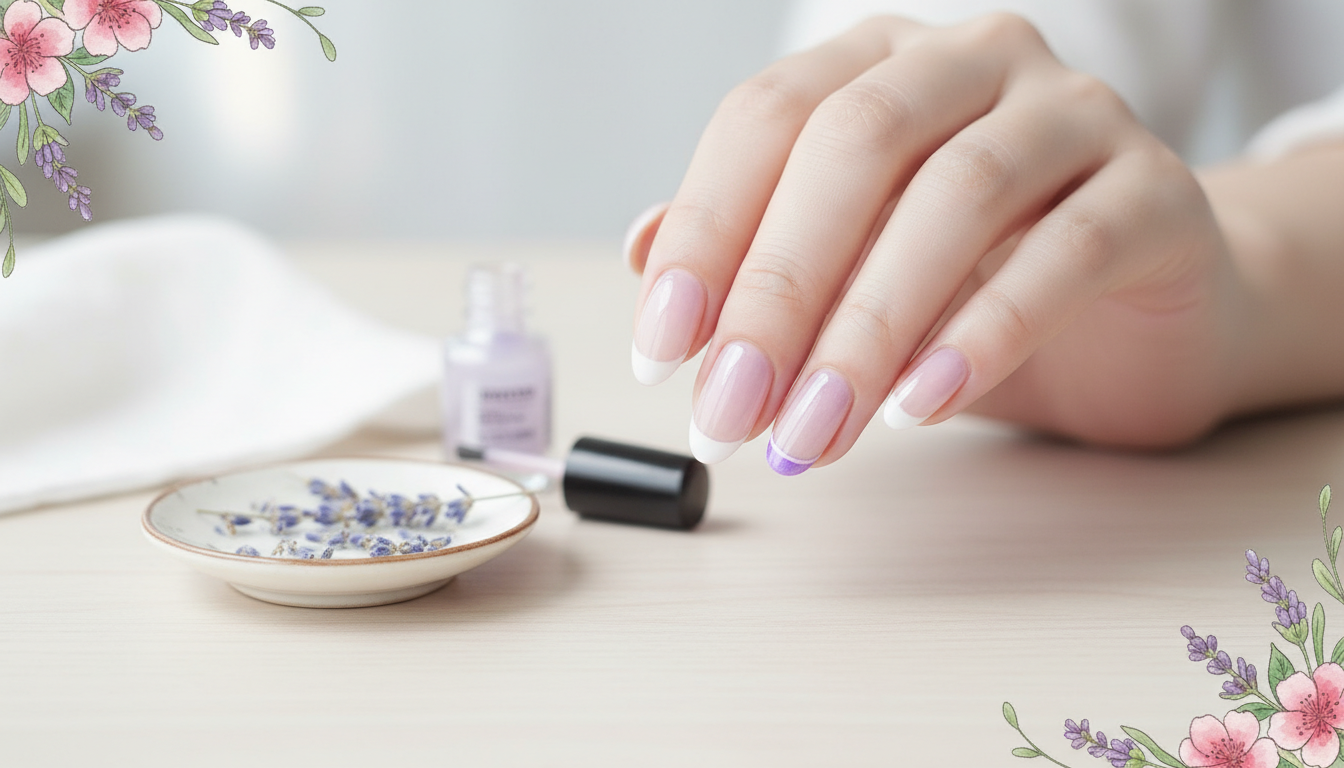 Soft and Clean Purple Nails