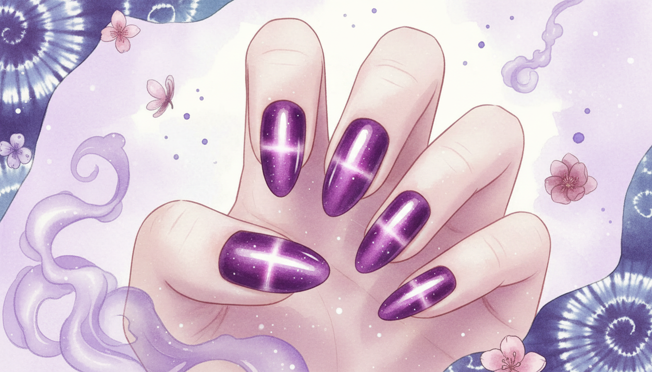 Trend-Led and Glossy Purple Nails