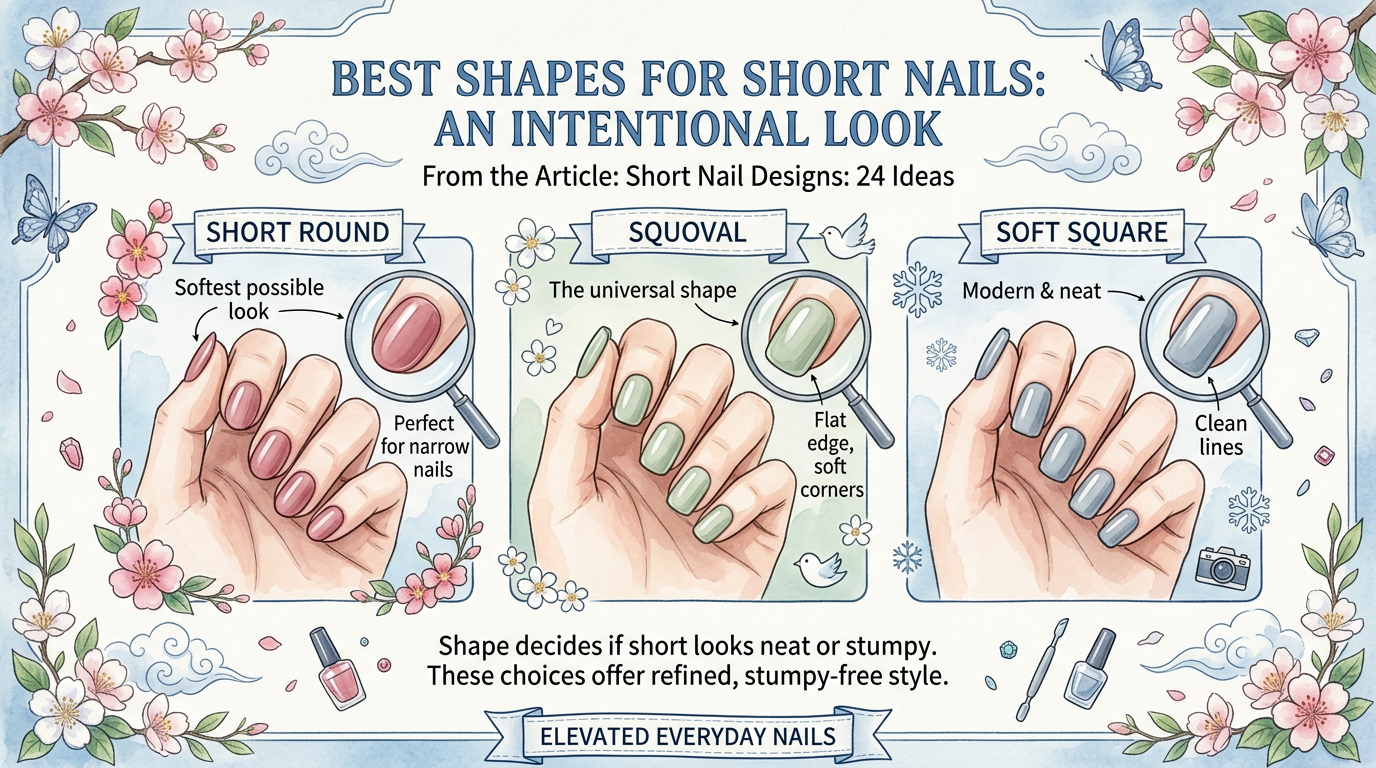Best Shapes for Short Nail Designs