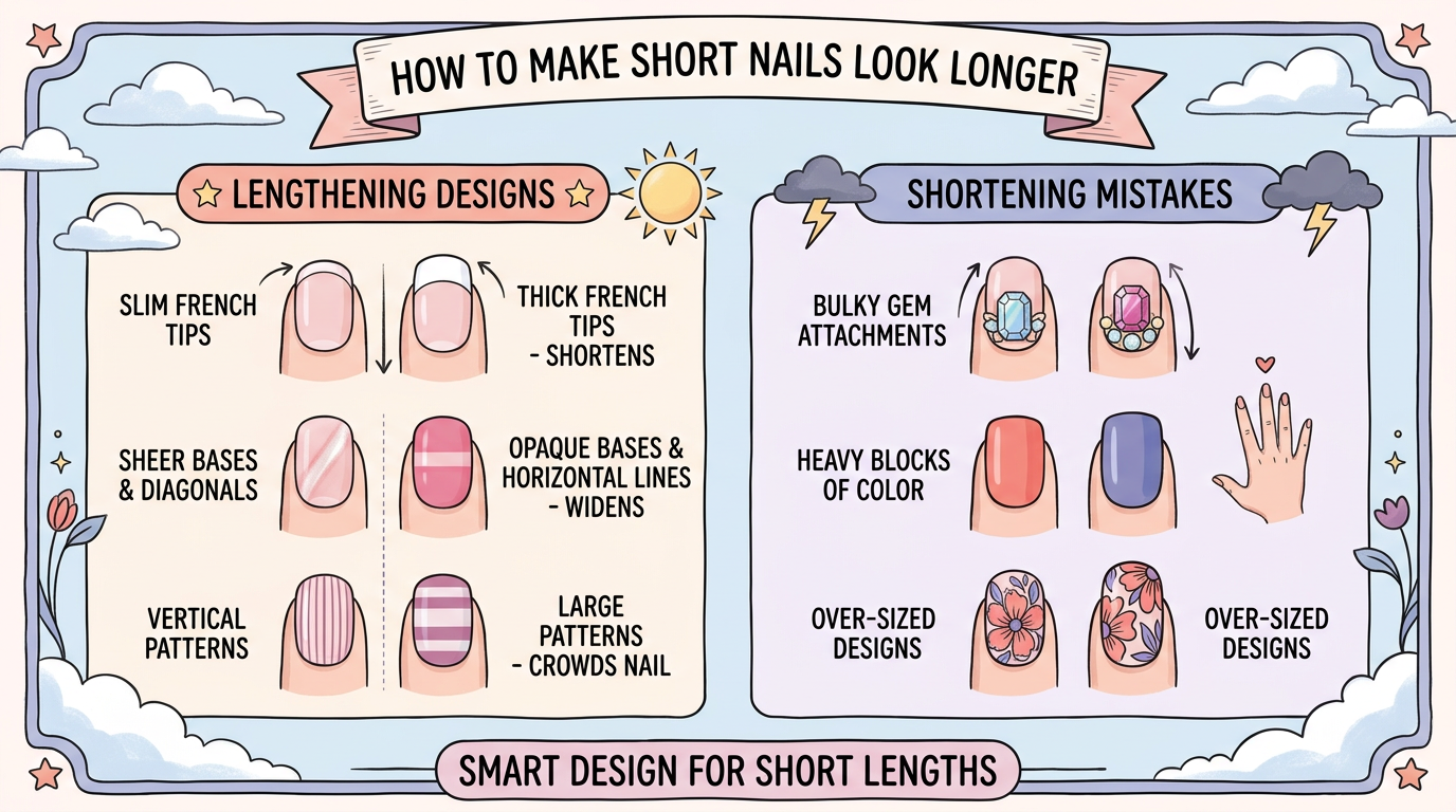 How to Make Short Nails Look Longer
