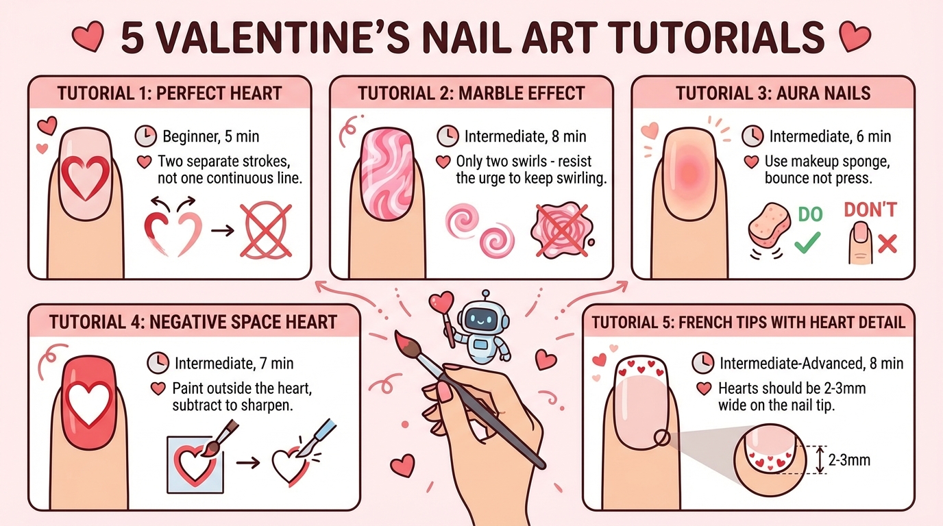 5 Valentine's Nail Art Tutorials
