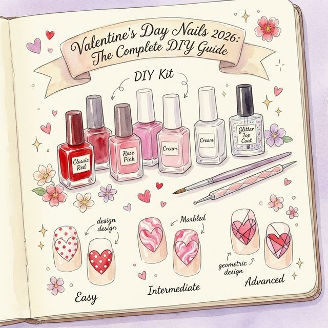 Valentine's Day Nails 2026: The Complete DIY Guide (40+ Designs by Skill Level)